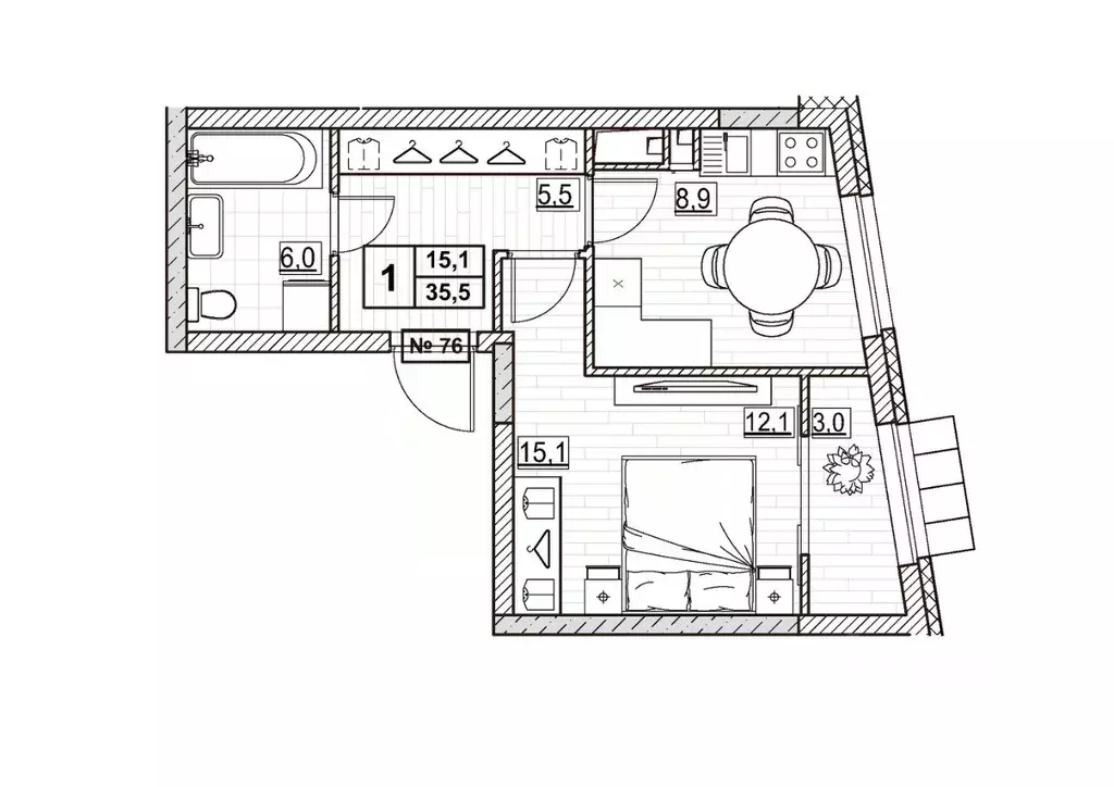 1-к кв. Нижегородская область, Нижний Новгород ул. Ванеева (35.5 м) - Фото 0