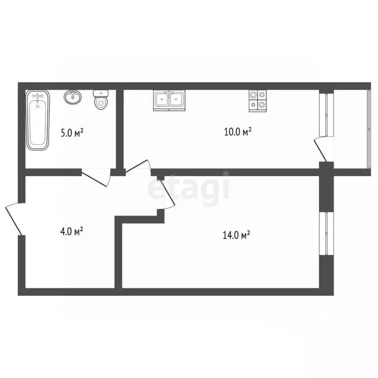 1-к кв. Краснодарский край, Анапа проезд Малый, 6Б (33.0 м) - Фото 2