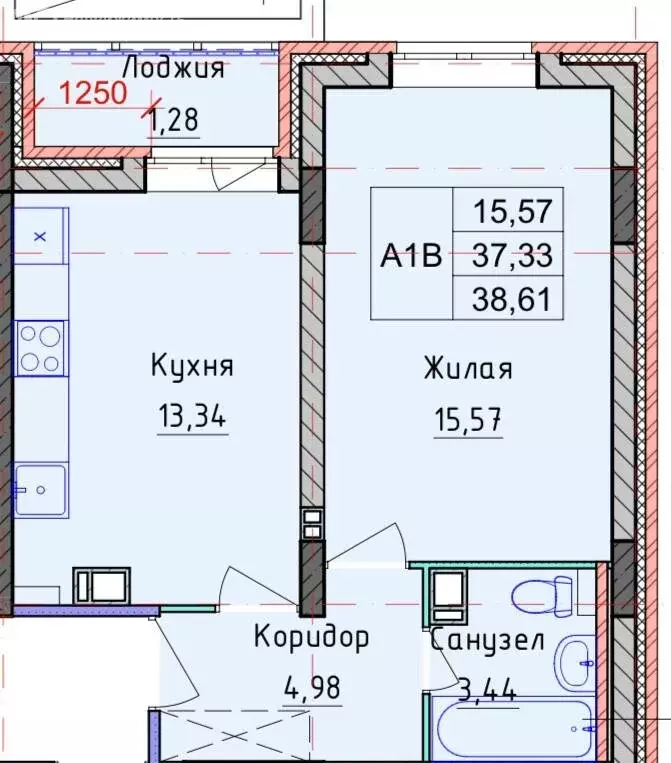 1-комнатная квартира: Ярославль, 2-й Брагинский проезд, 18 (38.61 м) - Фото 1