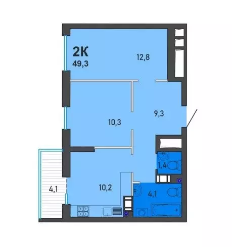 Продаётся 2-к квартира, 49.3 м - Фото 1