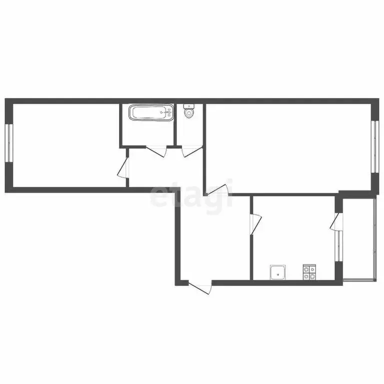 2-комнатная квартира: Ковров, Моховая улица, 2/9 (54 м) - Фото 1
