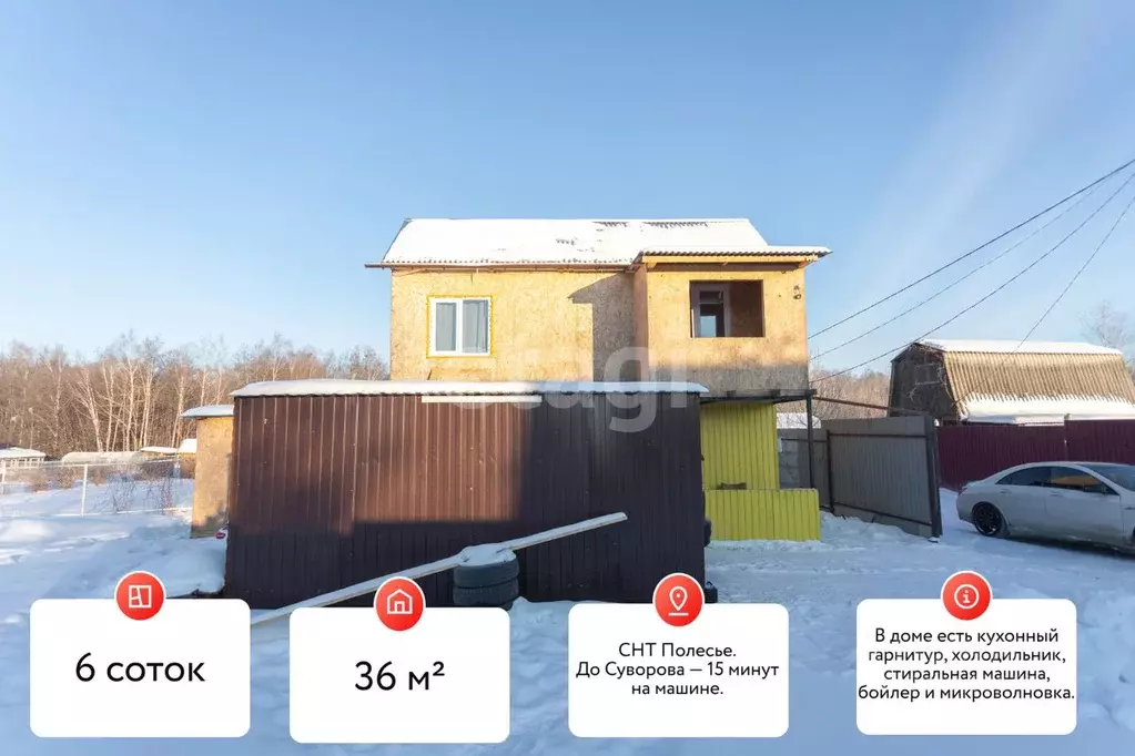 Дом в Хабаровский край, Хабаровский район, Полесье СНТ  (36 м) - Фото 1