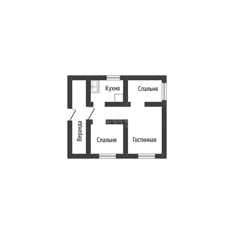 Дом в село Солонешное, Пролетарская улица (51.6 м) - Фото 1