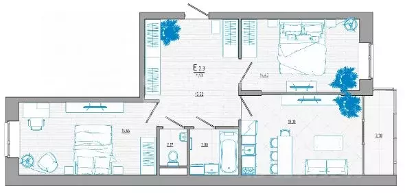 3-к кв. Курская область, Курск ул. Росинка, 7 (73.54 м) - Фото 1