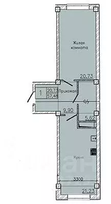 1-к кв. Ставропольский край, Пятигорск ул. Ермолова, 28А (56.74 м) - Фото 1
