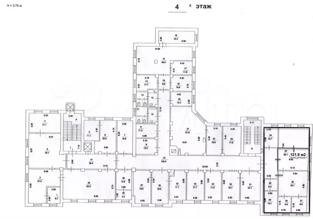 Офис, 131.9 м - Фото 0