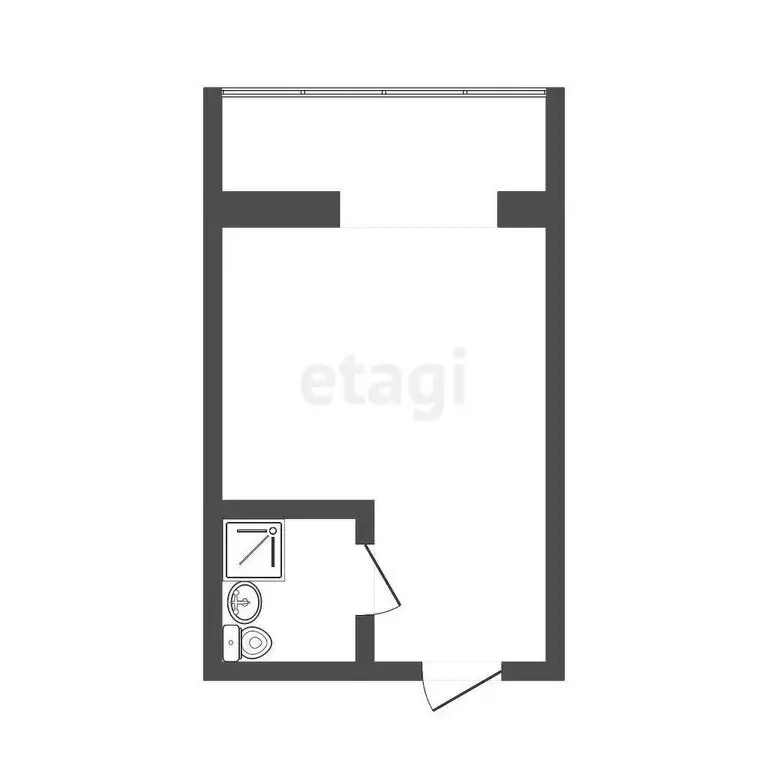 Квартира-студия: Тюмень, улица Энергетиков, 60А (17.3 м) - Фото 0