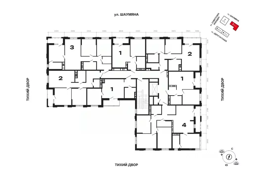2-к кв. Свердловская область, Екатеринбург ул. Амундсена, 2 (68.7 м) - Фото 2