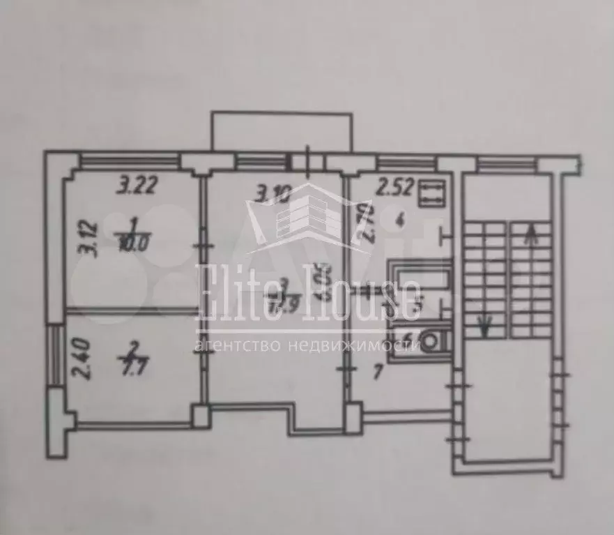 3-к. квартира, 49,3 м, 2/5 эт. - Фото 0