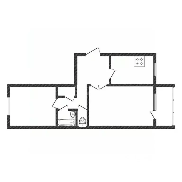 2-к кв. Смоленская область, Вязьма ул. Пушкина, 18 (51.9 м) - Фото 2