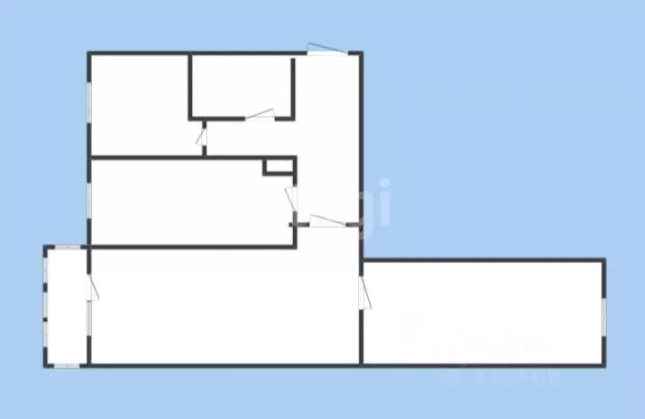 3-к кв. Белгородская область, Губкин ул. Раевского, 17 (57.4 м) - Фото 2