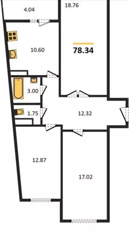 3-комнатная квартира: Пенза, улица Генерала Глазунова, 6 (74.8 м) - Фото 1