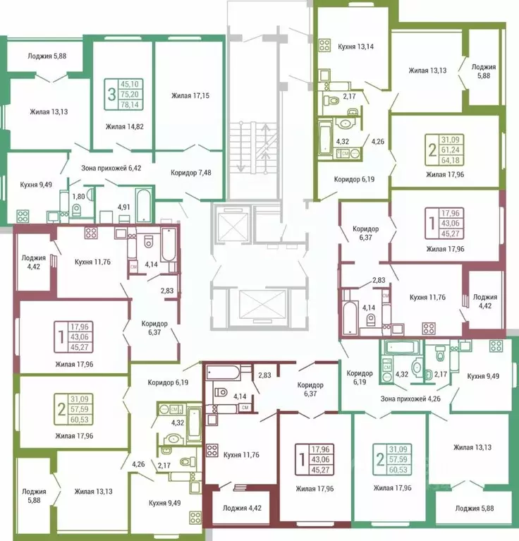 2-к кв. Калужская область, Обнинск ул. Табулевича, 1 (57.5 м) - Фото 2