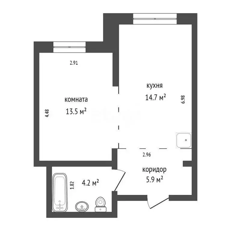 1-комнатная квартира: Иркутск, Култукская улица, 16 (38 м) - Фото 1