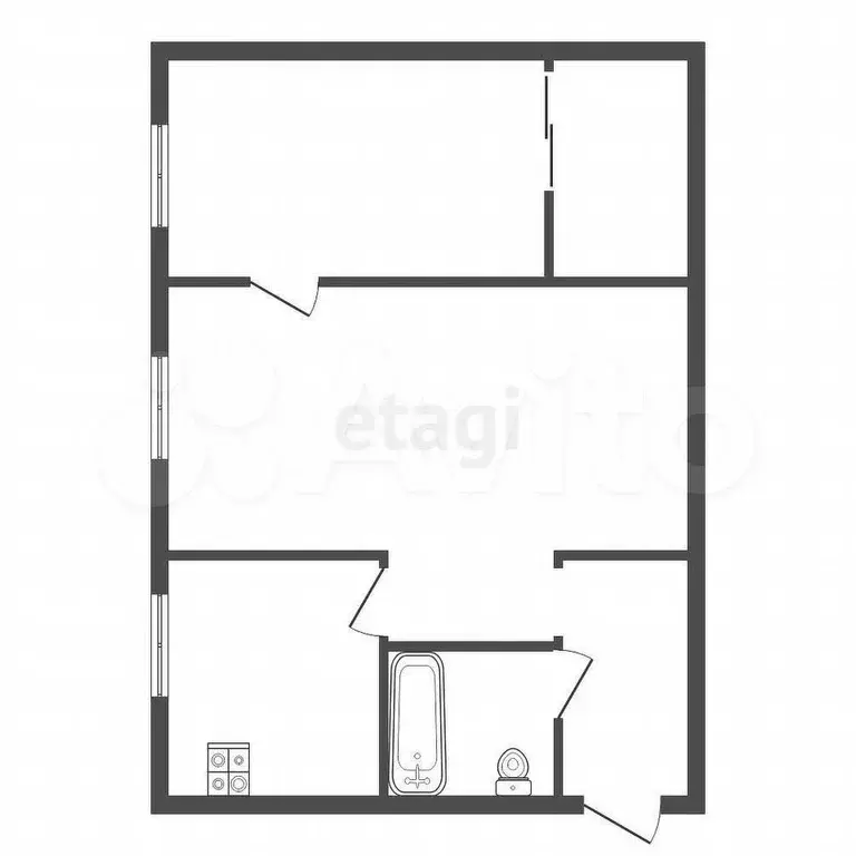 2-к. квартира, 41 м, 2/5 эт. - Фото 0