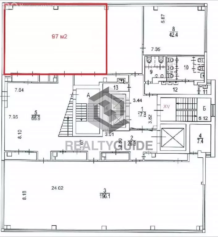 Офис (97 м) - Фото 1
