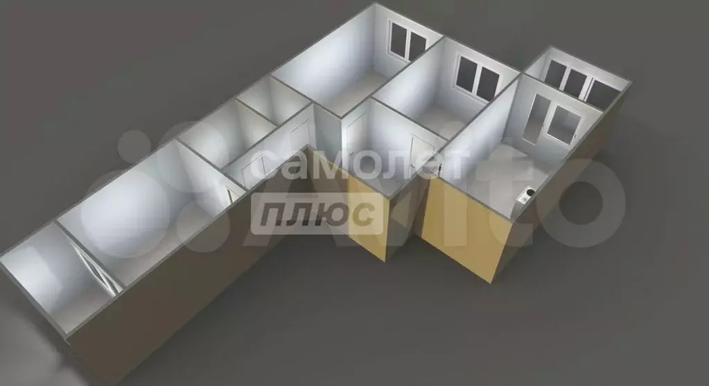 3-к. квартира, 67,1 м, 5/5 эт. - Фото 0