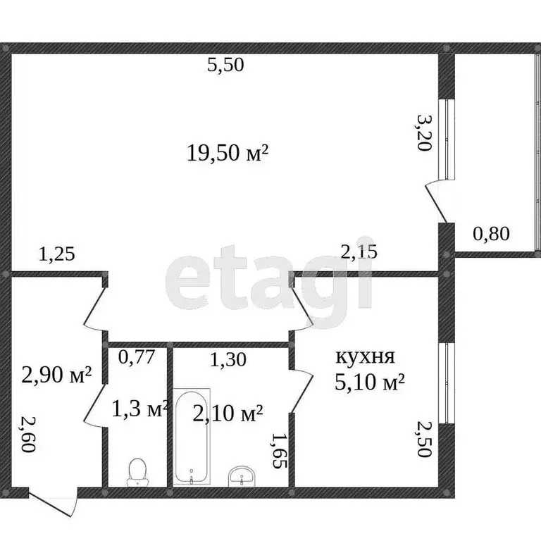 1-комнатная квартира: Ишим, улица Шаронова, 19 (32.5 м) - Фото 1