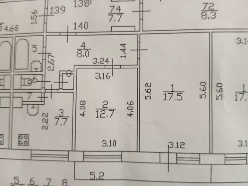 2-к кв. Санкт-Петербург ул. Корякова, 18 (50.7 м) - Фото 2