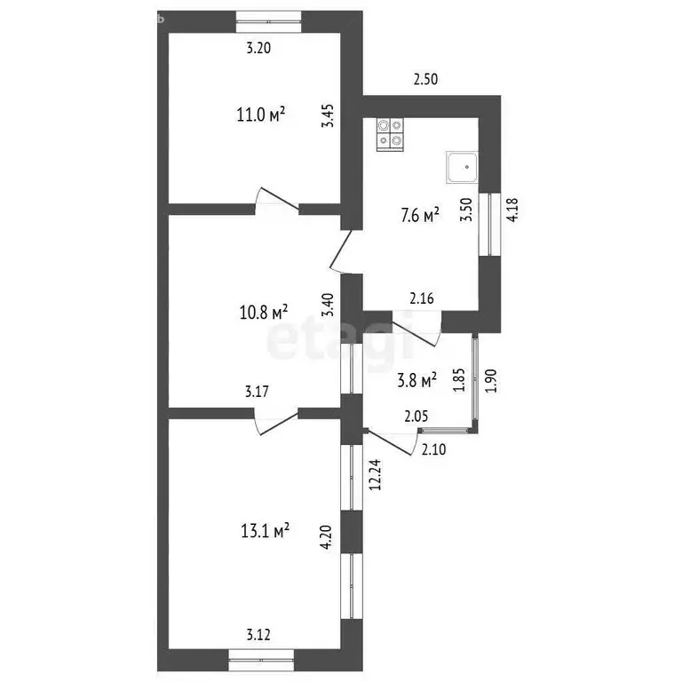 Дом в Нальчик, улица Зои Космодемьянской (655 м) - Фото 1