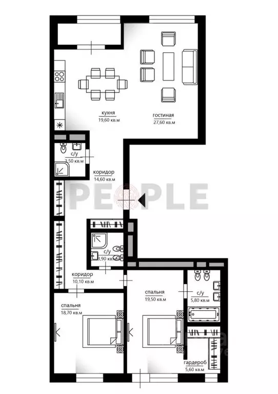 Квартира, 3 комнаты, 130 м - Фото 2