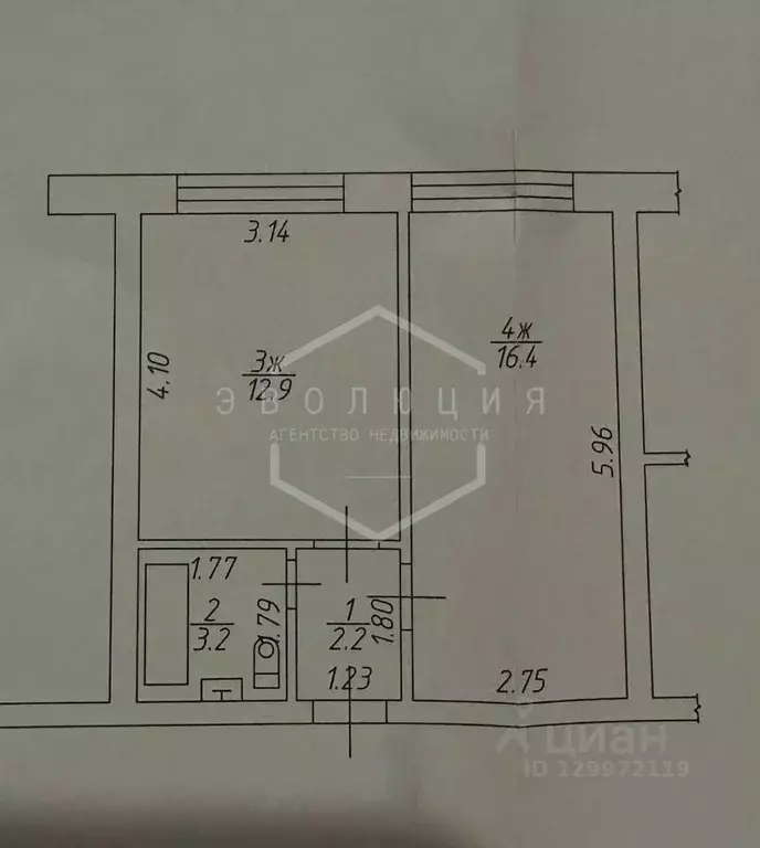 1-к кв. Калининградская область, Калининград Советский просп., 202 ... - Фото 2