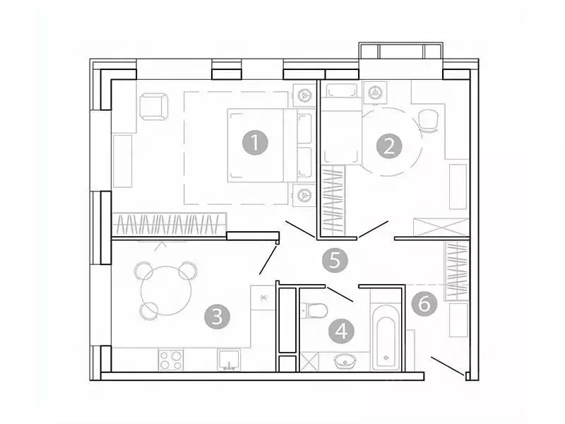 2-к кв. Забайкальский край, Чита 1-я Коллективная ул., 6 СТР (58.75 м) - Фото 1