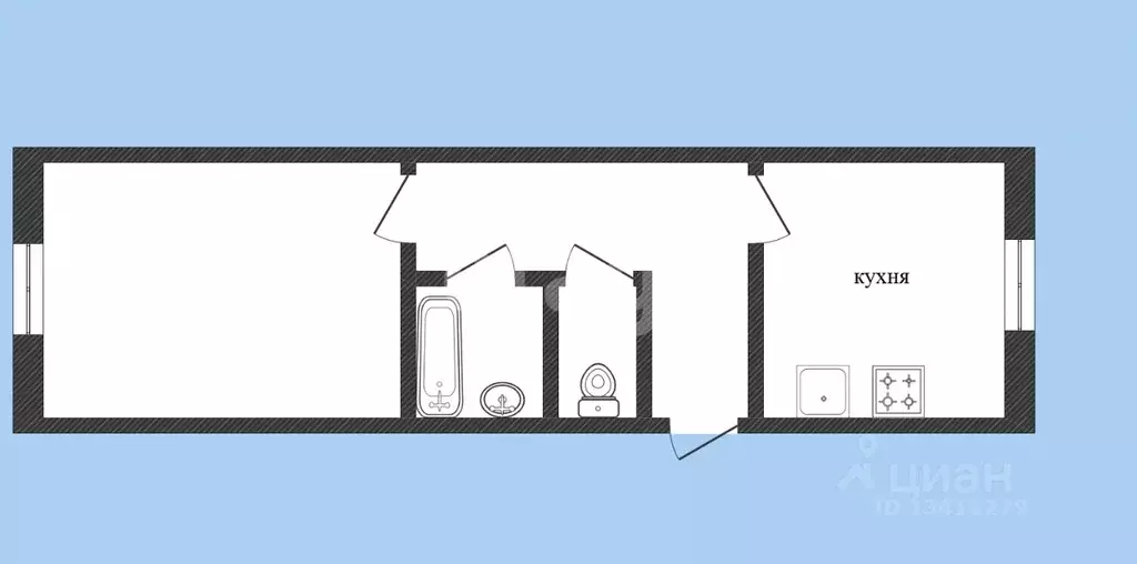 1-к кв. Белгородская область, Белгород Парковая ул., 5 (37.1 м) - Фото 2