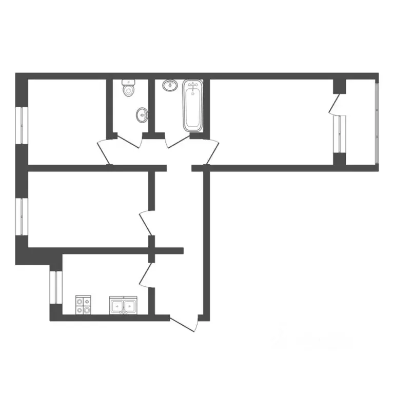 3-к кв. Тюменская область, Тюмень ул. Московский Тракт, 102 (66.0 м) - Фото 2