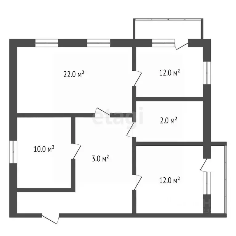 3-к кв. Башкортостан, Стерлитамак ул. Дружбы, 30Б (58.6 м) - Фото 2