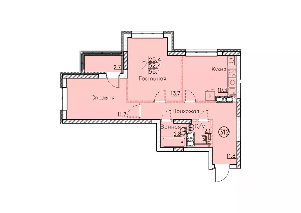 Свободной планировки кв. Саратовская область, Энгельс ул. Марины ... - Фото 1
