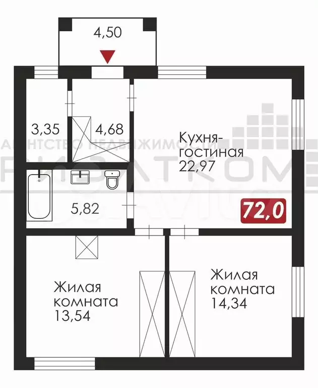 Дом 72 м на участке 4,5 сот. - Фото 0