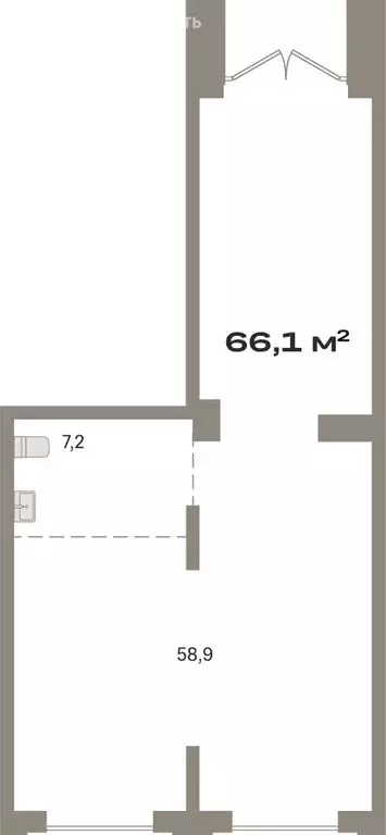 Помещение свободного назначения (66.1 м) - Фото 1