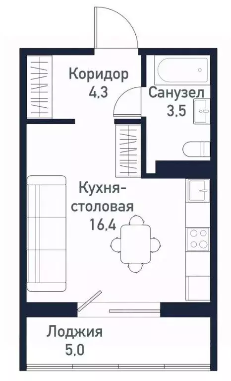 Студия Челябинская область, Челябинский городской округ, пос. ... - Фото 1