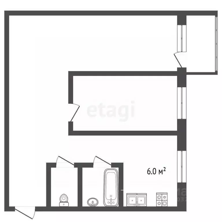 2-к кв. Владимирская область, Муром Орловская ул., 11 (41.2 м) - Фото 2