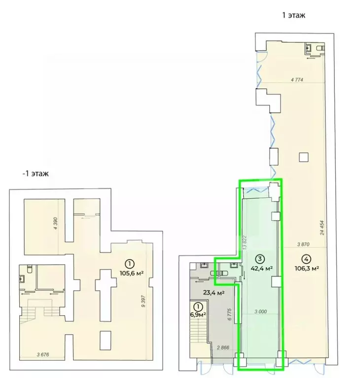 Помещение свободного назначения в Москва Большой Сухаревский пер., ... - Фото 2