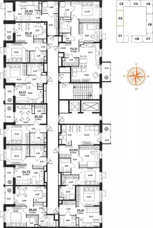 1-к кв. Хабаровский край, Хабаровск Брянский пер. (33.13 м) - Фото 2