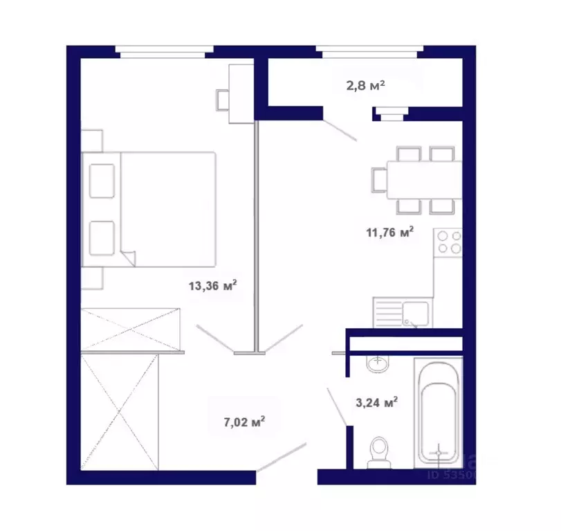 1-к кв. Иркутская область, Иркутский муниципальный округ, Маркова рп, ... - Фото 1