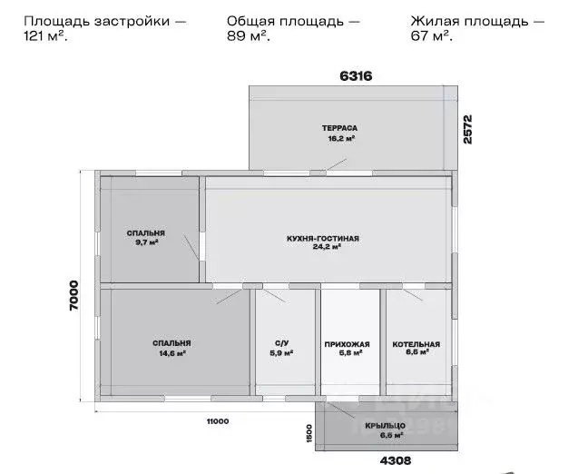 Дом в Омская область, Омский район муниципальный округ, пос. ... - Фото 2
