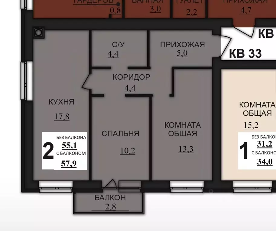 2-к кв. Ивановская область, Ивановский район, Богданихское с/пос, д. ... - Фото 1