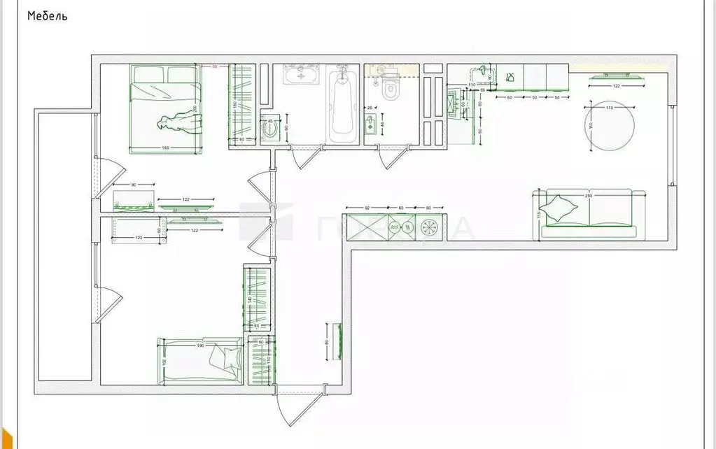 3-к кв. Алтайский край, Барнаул просп. Строителей, 18к1 (64.7 м) - Фото 2