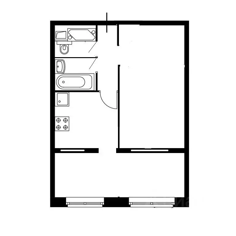 1-к кв. Севастополь ул. Генерала Лебедя, 24 (45.0 м) - Фото 1