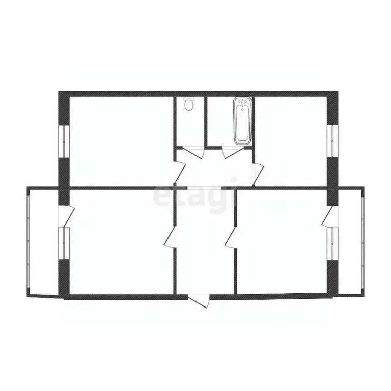 3-к кв. Костромская область, Кострома проезд 3-й Сосновый, 10 (63.9 м) - Фото 1