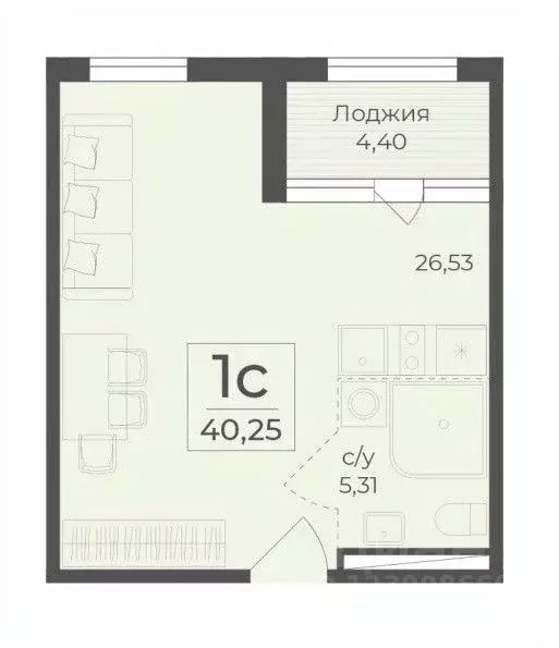 1-к кв. Крым, Ялта городской округ, Массандра пгт  (40.25 м) - Фото 0