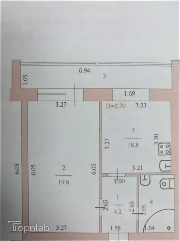 1-к кв. Краснодарский край, Ейск ул. Плеханова, 9/10 (47.5 м) - Фото 2
