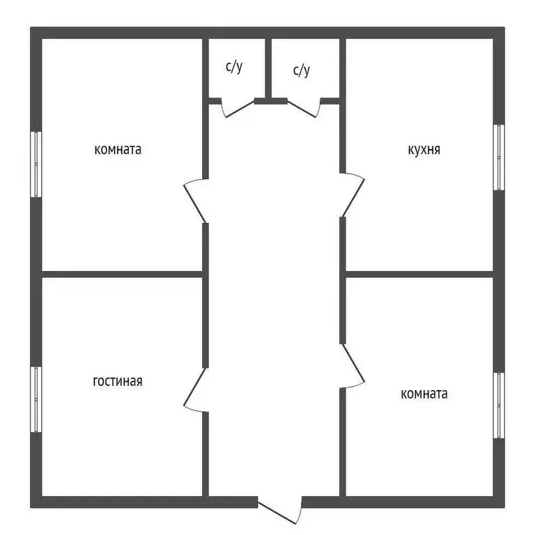 Дом в село Вознесенка, Солнечная улица (66.6 м) - Фото 1