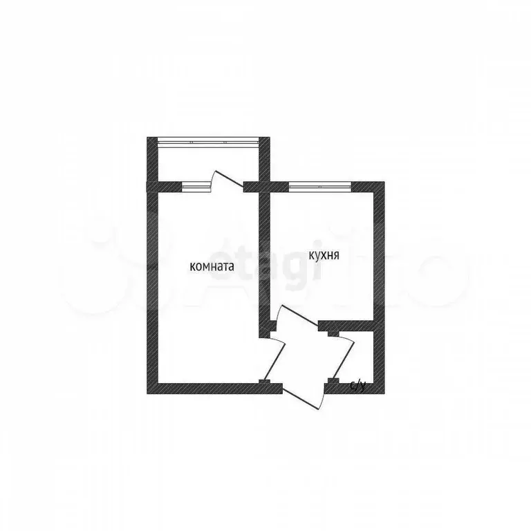 1-к. квартира, 30 м, 1/4 эт. - Фото 0