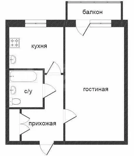 1-комнатная квартира: Кострома, улица Шагова, 209 (31 м) - Фото 1