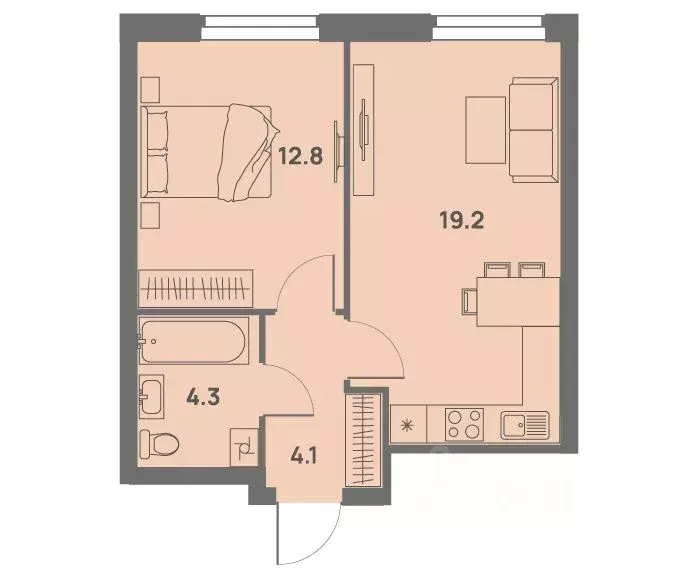 2-к кв. Пермский край, Пермь Трамвайная ул., 27 (40.4 м) - Фото 0