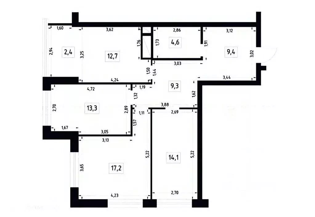 3-к кв. Татарстан, Казань ул. Дементьева, 20 (83.0 м) - Фото 1